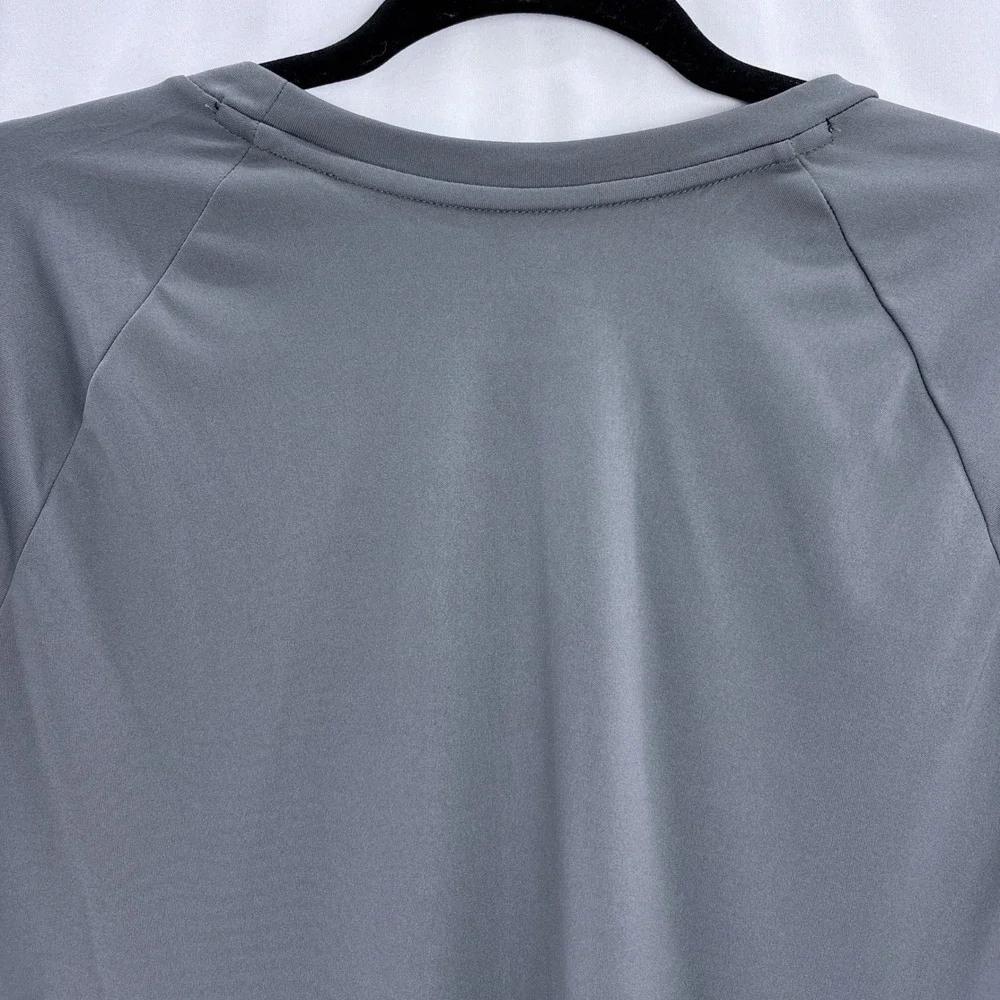 Nike Swim Dri FIT Gray Short Sleeve Rash‎ Guard UPF 40+ Men's Size Large